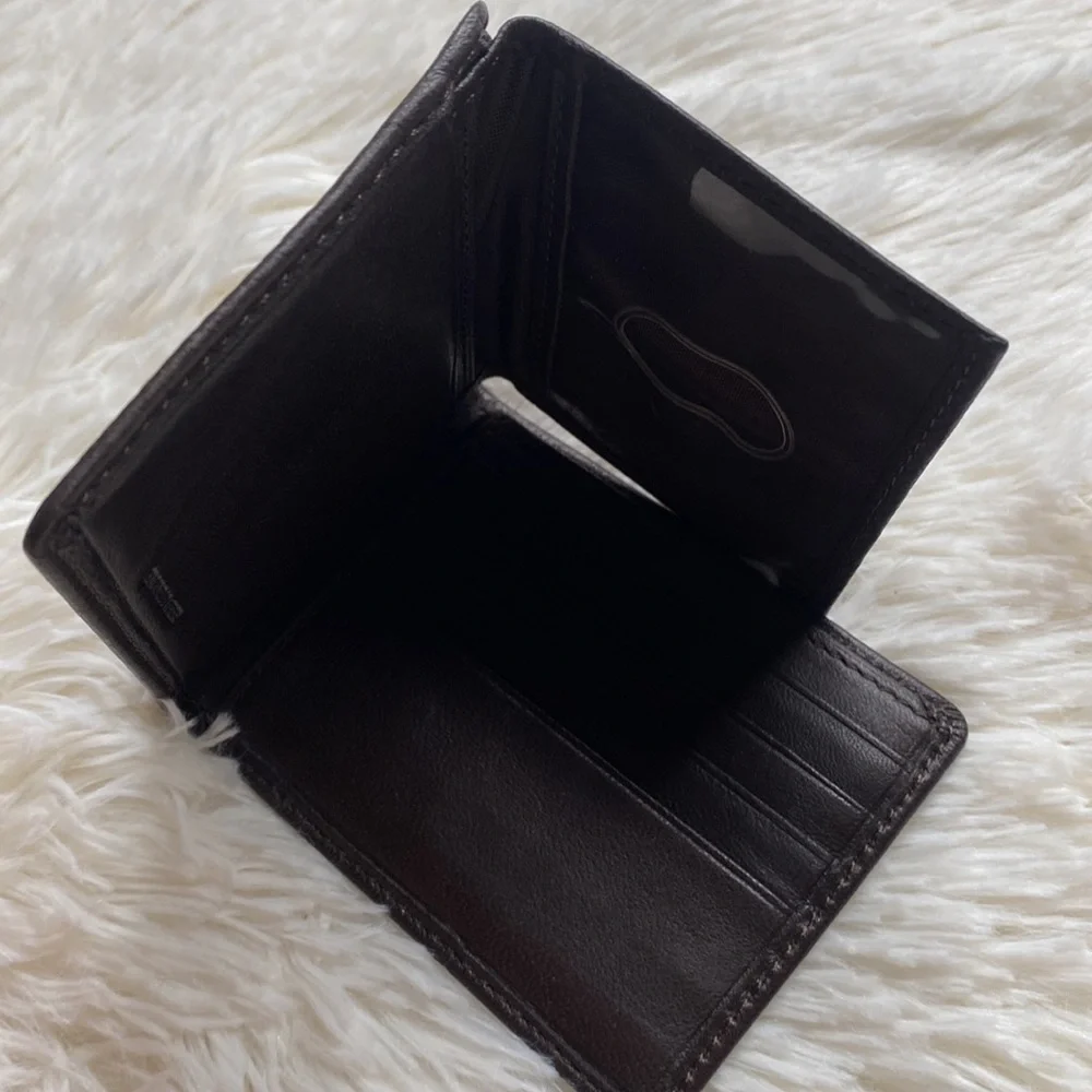 Genuine Leather Brown Men’s Billfold Wallet